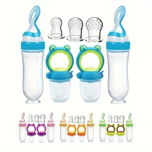 Silicone Squeeze Spoon Feeder Kit