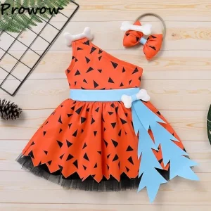 Girls Halloween Caveman Costume Dress