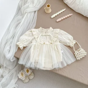Newborn Girl Princess Gauze Dress