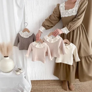 Baby Girl Lace Velvet Top