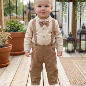 Baby Boy Gentleman Suspender Romper