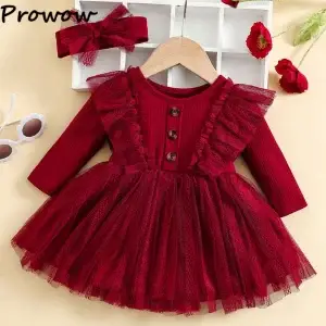 Girls Heart Print Lace Dress