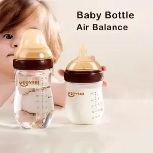 Glass Baby Bottle with Air Balance Valve