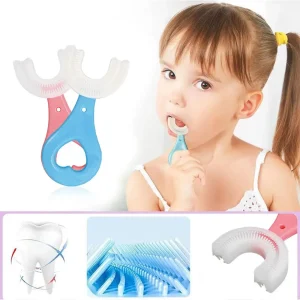 Kids U-Shaped Silicone Toothbrush – Soft & Gentle Cleaning