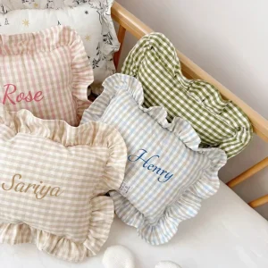 Custom Name Ruffle Cushion